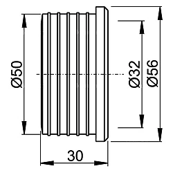Манжета уплотнительная AlcaPlast Z0004-ND черный