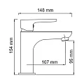 Смеситель для раковины Wasserkraft Leine 3504 хром