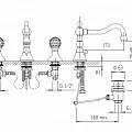 Смеситель для раковины Cezares Atlantis ATLANTIS-BLS2-A-02-Sw бронза