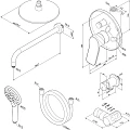 Душевой комплект AM.PM X-Joy FB85A1RH20 с внутренней частью, хром