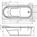 Акриловая ванна Riho Columbia 175x80 B003001005 белая глянцевая