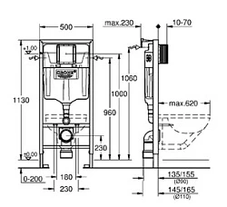 Система инсталляции для унитазов Grohe Rapid SL 38536001