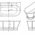 Акриловая ванна BelBagno 167,6x78x65 BB35-CF36 белая глянцевая