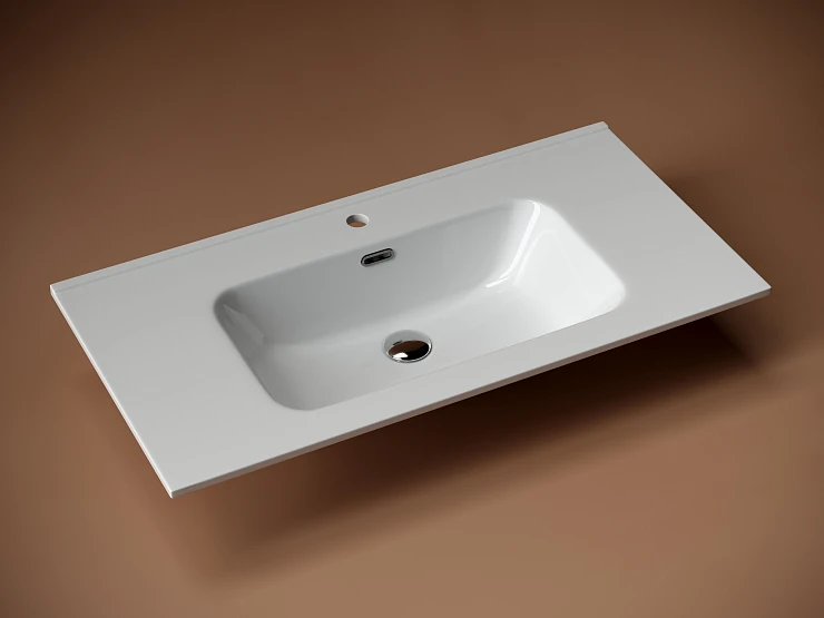 Раковина встраиваемая Ceramica Nova Element 90см CN7002 белая глянцевая