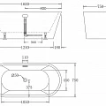 Акриловая ванна BelBagno 160x75x60 BB71-1600 белая глянцевая
