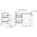 Тумба с раковиной Эстет Dallas Luxe 120 ФР-00001929 правая, белая глянцевая
