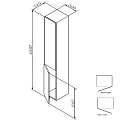 Шкаф-пенал AM.PM Gem 30см M90CHR0306WG белый глянцевый