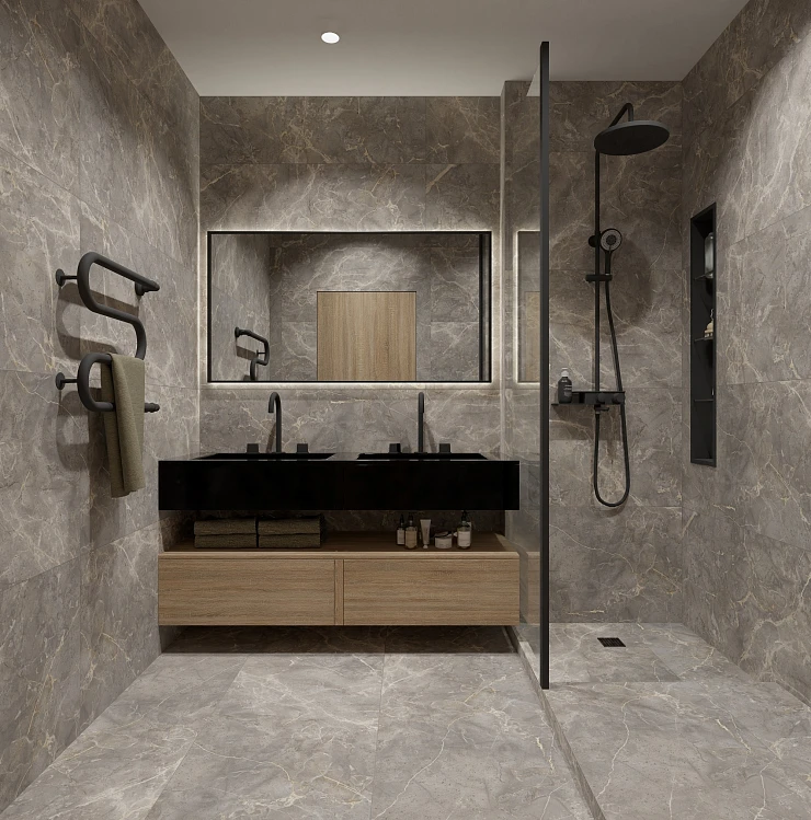 Керамогранит Global Tile Sacramento 120x60 GT120603101MCR серый