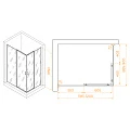 Душевой уголок RGW Passage PA-040 90x120см 3508104092-11 профиль хром, стекло прозрачное