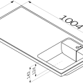 Тумба с раковиной AM.PM X-Joy 40 R под узкую стиральную машину, белая