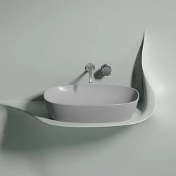 Раковина накладная Ceramica nova Element 600*380*138мм CN6049MSG серая матовая