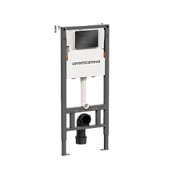 Комплект инсталляции Ceramica Nova CN121002MB с унитазом CN1905, кнопка черная матовая