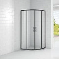 Душевой уголок Cezares Eco 100x100см ECO-O-R-2-100-C-NERO профиль черный, стекло прозрачное