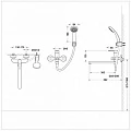 Смеситель для ванны с душем Bravat Stream F63783C-LB хром