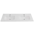Раковина встраиваемая BelBagno 120см BB1200-2-ETL двойная, белая глянец