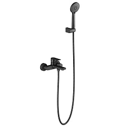 Смеситель для ванны с душем Aquatek Лира AQ1449MB черный матовый