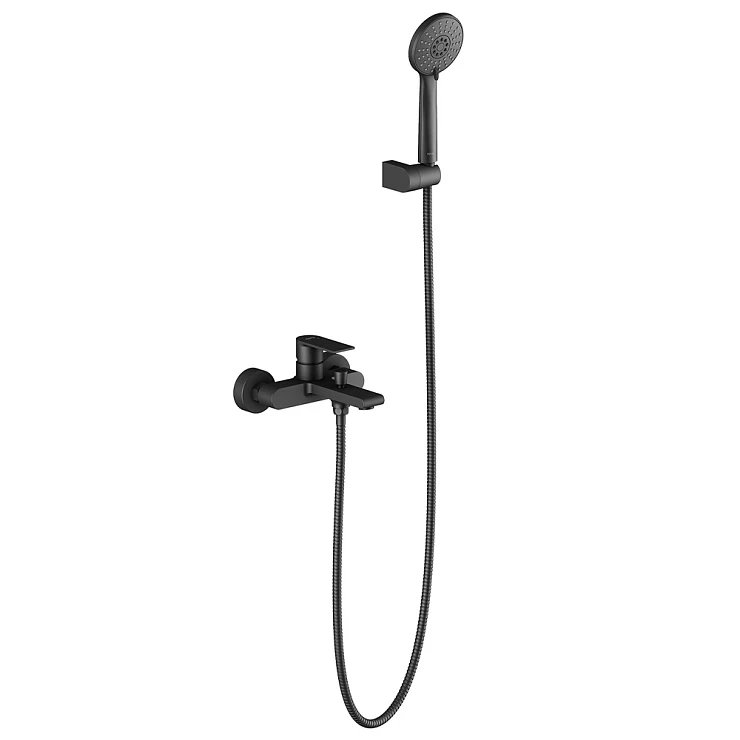 Смеситель для ванны с душем Aquatek Лира AQ1449MB черный матовый
