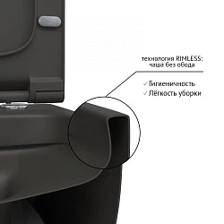 Унитаз подвесной Berges Ego XL 083218 антрацит матовый
