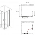 Душевой уголок ABBER Schwarzer Diamant 100х100 см AG02100B5 профиль черный, стекло прозрачное