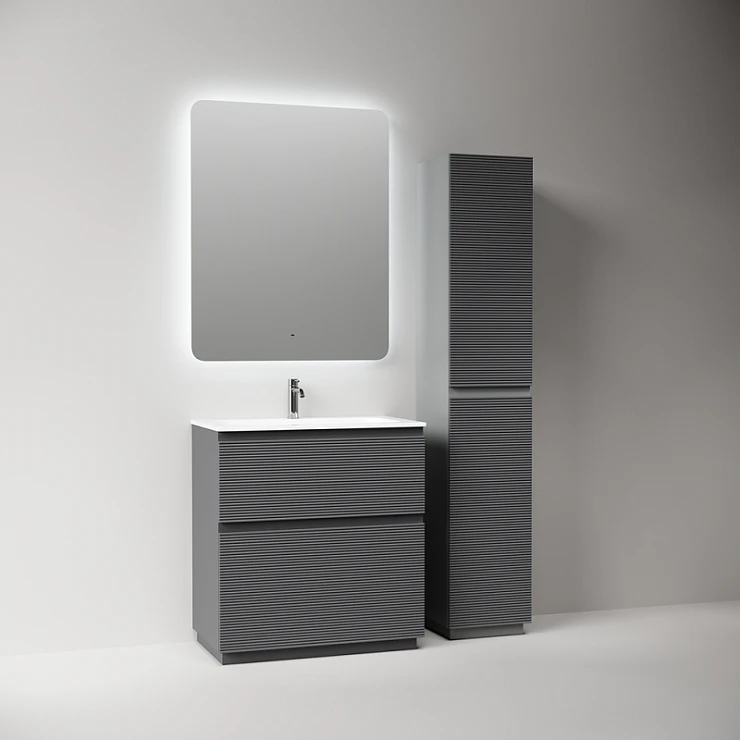 Тумба под раковину Sancos Folk Floor 80 FL80FGS напольная, Grey soft
