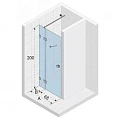 Душевая дверь в нишу RIHO 140см G001027120 профиль хром, стекло прозрачное