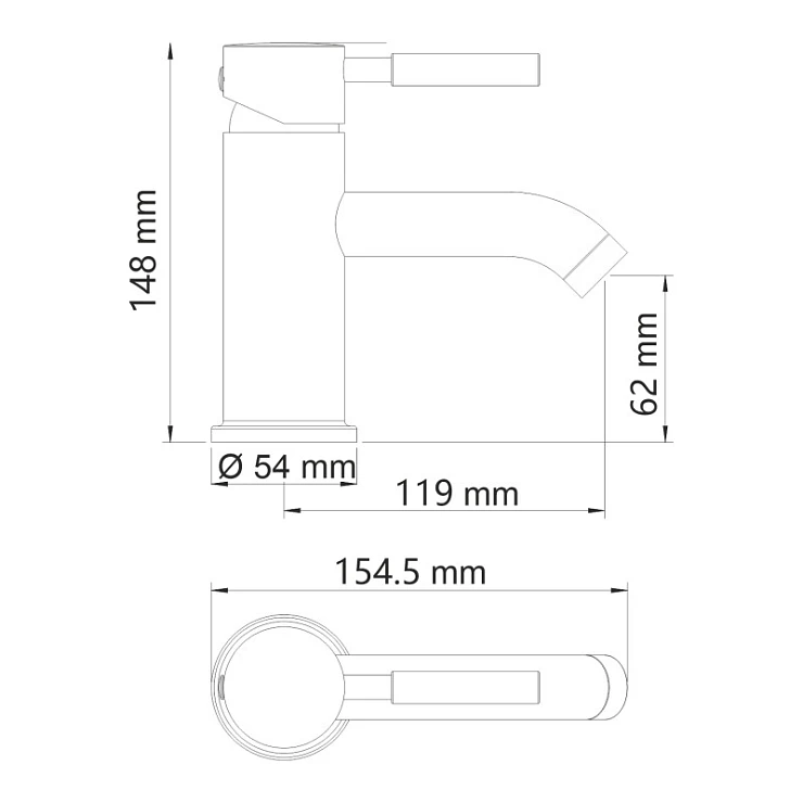 Смеситель для раковины Wasserkraft Main 4105 хром