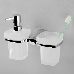 Дозатор Wasserkraft Wern K-2589 со стаканом, хром