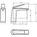 Смеситель для раковины Boheme Venturo 381-W белый / золото