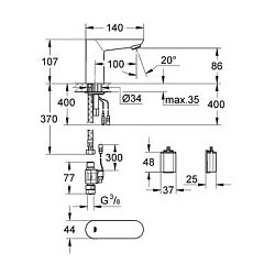 Смеситель для раковины Grohe Euroeco Cosmopolitan E 36271000 хром