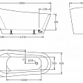 Акриловая ванна BelBagno 180х87х85 BB63-180 белая глянцевая