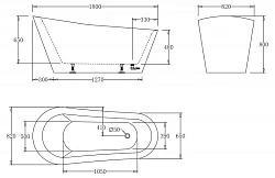 Акриловая ванна BelBagno 180х87х85 BB63-180 белая глянцевая