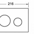 Кнопка смыва TECE Loop 9240626 хром матовая