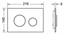 Кнопка смыва TECE Loop 9240626 хром матовая