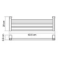 Полка Wasserkraft Exter K-5211 для полотенец, бронза