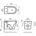 Унитаз подвесной BelBagno Kraft BB064CHR крышка-сиденье BB870SC белый глянец