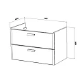 Тумба под раковину SanStar Gretta 80 329.1-1.5.1. белая