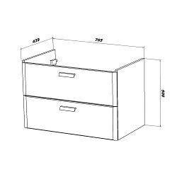 Тумба под раковину SanStar Gretta 80 329.1-1.5.1. белая
