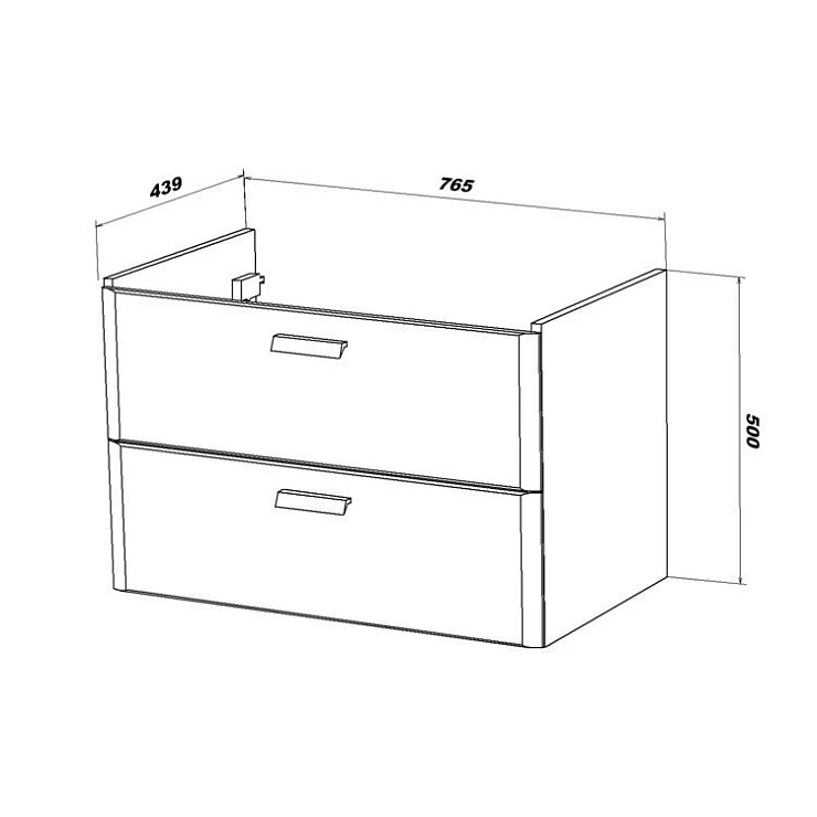 Тумба под раковину SanStar Gretta 80 329.1-1.5.1. белая