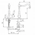 Смеситель для раковины Cezares Venezia VENEZIA-LSM2-A-03/24-Bi золото