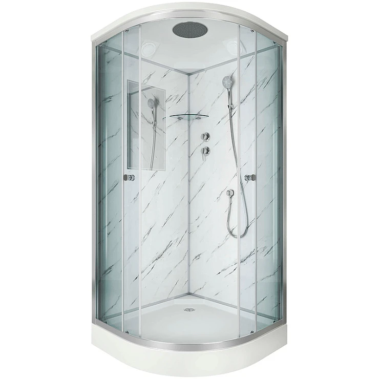 Душевая кабина Niagara Luxe 100х100см NG-7702M профиль хром