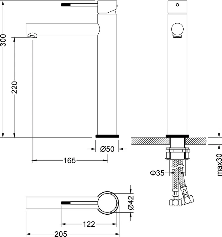 Смеситель для раковины Timo Saona 2311/17F золото матовое