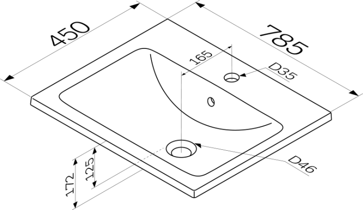 Тумба с раковиной AM.PM X-Joy 80 напольная, белый глянец