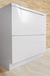 Тумба с раковиной BelBagno Marino 120 белая глянцевая