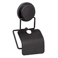 Держатель туалетной бумаги Fixsen Magic Black FX-45010 с крышкой, черный матовый