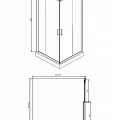 Душевой уголок Bravat Drop 90x90см BS090.2200A профиль хром, стекло прозрачное