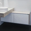 Тумба с раковиной Comforty Клеон 120 00-00001851CF белый / дуб дымчатый, с белой столешницей
