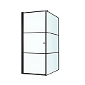 Душевой уголок Berges Dark 90x90см 061020L профиль черный, стекло прозрачное