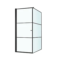 Душевой уголок Berges Dark 90x90см 061020L профиль черный, стекло прозрачное