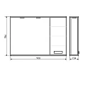 Зеркало-шкаф Comforty Модена М 90 00-00001641CF белый