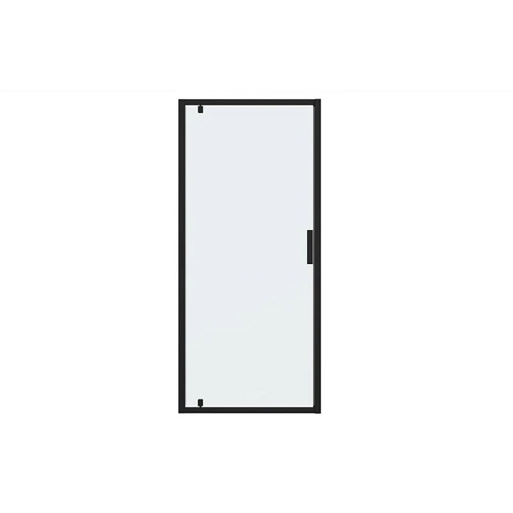 Душевая дверь в нишу Bravat Blackline 90x200см BD100.4111B профиль черный, стекло прозрачное